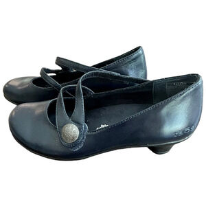 Taos Contessa Womens Size 6 Navy Leather Shoes Strappy Mary Jane Pumps Heels
